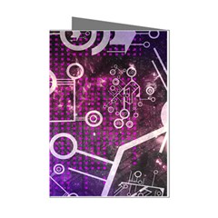 Cosmic Network Geometric Art Mini Greeting Cards (pkg Of 8) by ExtraAwesomeSauce