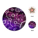 Cosmic Network Geometric Art Playing Cards Single Design (Round) Front