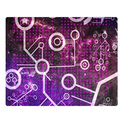 Cosmic Network Geometric Art Premium Plush Fleece Blanket (large) by ExtraAwesomeSauce