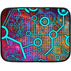 Abstract Tech Galaxy Design Two Sides Fleece Blanket (mini) by ExtraAwesomeSauce