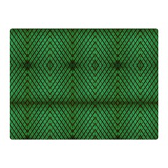 Green Diamond Grid Pattern Two Sides Premium Plush Fleece Blanket (mini) by ExtraAwesomeSauce