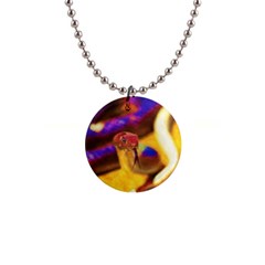 Vibrant Forked-tongue Snake Art 1  Button Necklace by ExtraAwesomeSauce