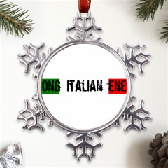 Strong Italian Energy Metal Large Snowflake Ornament by ConteMonfrey