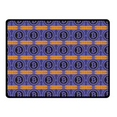 Bitcoin Logo Pattern Two Sides Fleece Blanket (small) by ExtraAwesomeSauce
