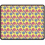 Colorful Bitcoin Pattern Two Sides Fleece Blanket (Medium) 58.8 x47.4  Blanket Front