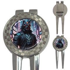 Cyberpunk Demon Samurai 3-in-1 Golf Divots by AwesomeSauce
