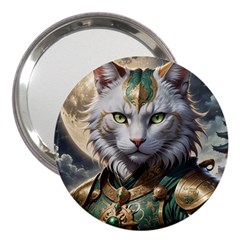 Epic Armored Cat Warrior 3  Handbag Mirrors by ExtraAwesomeSauce
