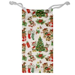 Christmas Texture, Pattern, Red, Tree, Craciun, Green, Christmas Jewelry Bag by kyorashop23