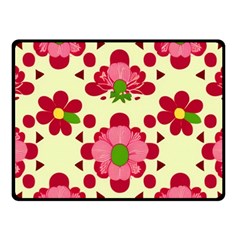 Retro 1960s Flowers Pattern 4 Fleece Blanket (small) by violetheavensky