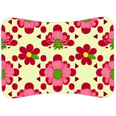 Retro 1960s Flowers Pattern 4 Velour Seat Head Rest Cushion by violetheavensky