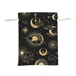 Asian Seamless Pattern With Clouds Moon Sun Stars Vector Collection Oriental Chinese Japanese Korean Lightweight Drawstring Pouch (S) Front