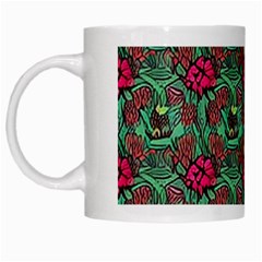 Retro 1880s Flowers Pattern 3 White Mug by violetheavensky