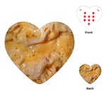 Homemade Flan Extreme Close-up Texture Playing Cards Single Design (Heart) Front