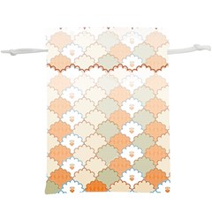 Shells Pattern Lightweight Drawstring Pouch (xl) by designsbymallika