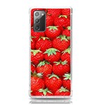 Strawberry Texture, Macro, Ripe Strawberry Samsung Galaxy Note 20 TPU UV Case Front