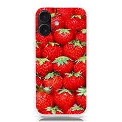 Strawberry Texture, Macro, Ripe Strawberry Iphone 16 Tpu Uv Print Case by kyorashop23