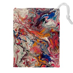 Abstract Flames Drawstring Pouch (5xl) by kaleidomarblingart