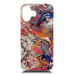 Abstract Flames Iphone 16 Plus Black Uv Print Pc Hardshell Case by kaleidomarblingart