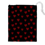 Small Cute Hearts  Drawstring Pouch (4XL) Front
