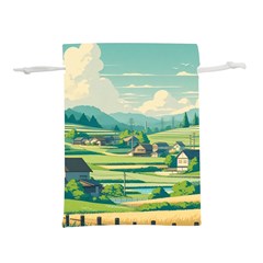 Countryside Meadow Rural Bloom Lightweight Drawstring Pouch (m) by Salmanaz77