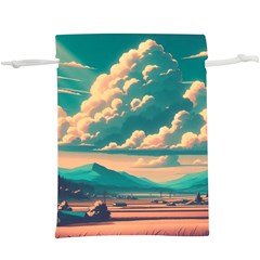 Mountains Countryside Agriculture Lightweight Drawstring Pouch (xl) by Salmanaz77