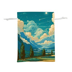 Mountains Rural Countryside Sky Lightweight Drawstring Pouch (l) by Salmanaz77