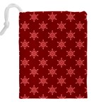 Illustrations Red Abstract Pattern Seamless Texture Drawstring Pouch (4XL) Back