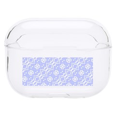 Light Purple And White Floral Pattern Hard Pc Airpods Pro Case by SpinnyChairDesigns