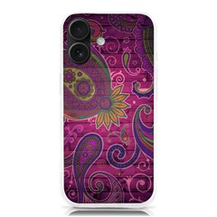 Abstract Purple Pattern Iphone 16 Tpu Uv Print Case by Bedest