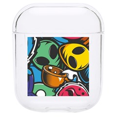 Funky Alien Pattern Abstract Colourful Drawing Hard Pc Airpods 1/2 Case by Posterlux