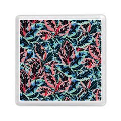 Leaves Pattern Patterns Colorful Memory Card Reader (square) by Posterlux
