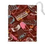Sweet Food Seamless Pattern Drawstring Pouch (4XL) Front