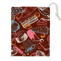 Sweet Food Seamless Pattern Drawstring Pouch (5xl) by Paksenen