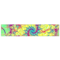 Fractal Spiral Abstract Background Vortex Yellow Small Premium Plush Fleece Scarf by Ket1n9