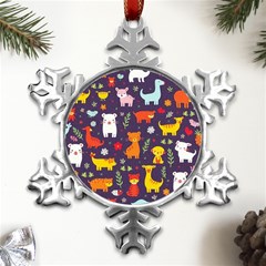 Pet Animal 01 Metal Small Snowflake Ornament by myclothy