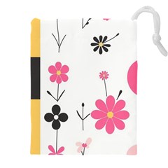  Minimalist Pattern With Simple Lines,flower And Shapes, Creating A Clean And Modern Drawstring Pouch (4xl) by myclothy