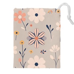  Minimalist Pattern With Simple Lines,flower And Shapes, Creating A Clean And Modern Drawstring Pouch (4xl) by myclothy
