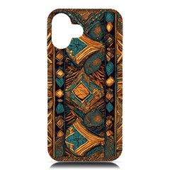 Tribal Chic Iphone 16 Plus Black Uv Print Pc Hardshell Case by pollyparadiseartshop