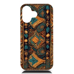 Tribal Chic Iphone 16 Black Uv Print Pc Hardshell Case by pollyparadiseartshop