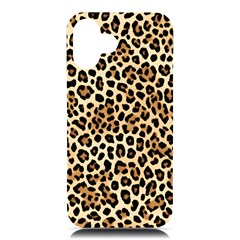 Leopard Iphone 16 Plus Black Uv Print Pc Hardshell Case by pollyparadiseartshop
