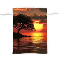 Sunset Nature Sea Dusk Landscape Lightweight Drawstring Pouch (xl) by Salmanaz77