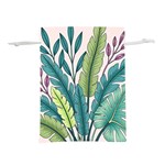 Illustrations Plants Nature Leaves Lightweight Drawstring Pouch (L) Front