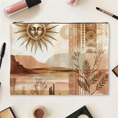 Abstract Sun Boho Bohemian Design Cosmetic Bag (xl) by Salmanaz77