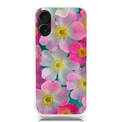 Pink Neon Flowers Flower Iphone 16 Tpu Uv Print Case