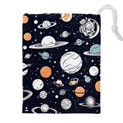 Space Galaxy Universe Stars Sky Drawstring Pouch (4xl) by Paksenen