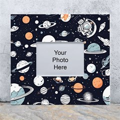 Space Galaxy Universe Stars Sky White Wall Photo Frame 5  X 7  by Paksenen