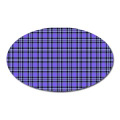 Blue Tartan Plaid 1 Oval Magnet by dressshop