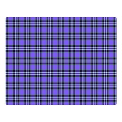 Blue Tartan Plaid 1 Two Sides Premium Plush Fleece Blanket (large) by dressshop