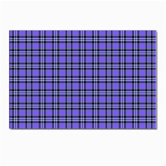 Blue Tartan Plaid 1 Postcards 5  X 7  (pkg Of 10) by dressshop