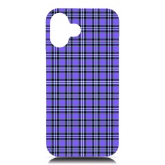 Blue Tartan Plaid 1 Iphone 16 Plus Black Uv Print Pc Hardshell Case by dressshop